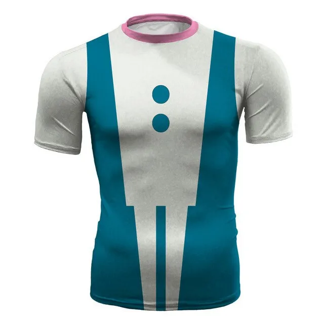 3D Printed Sports Apparel My Hero Academy Tights Running Shirt Men Tshirt Compression Shirts Gym T-shirt Fitness Sport Shirt Men