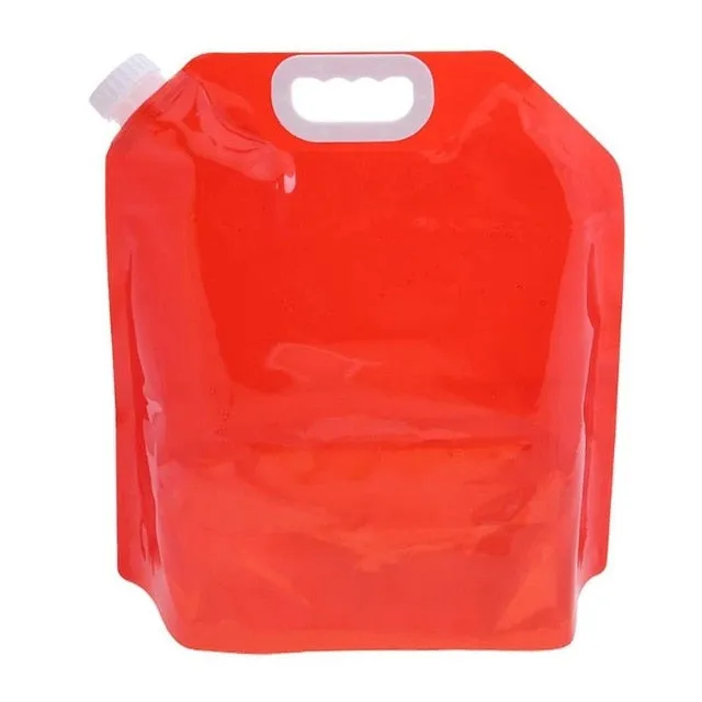 5L PE Water Bottle For Portable Folding Water Storage Lifting Bag For Camping Hiking Outdoor Sports Gym Drinking Storage