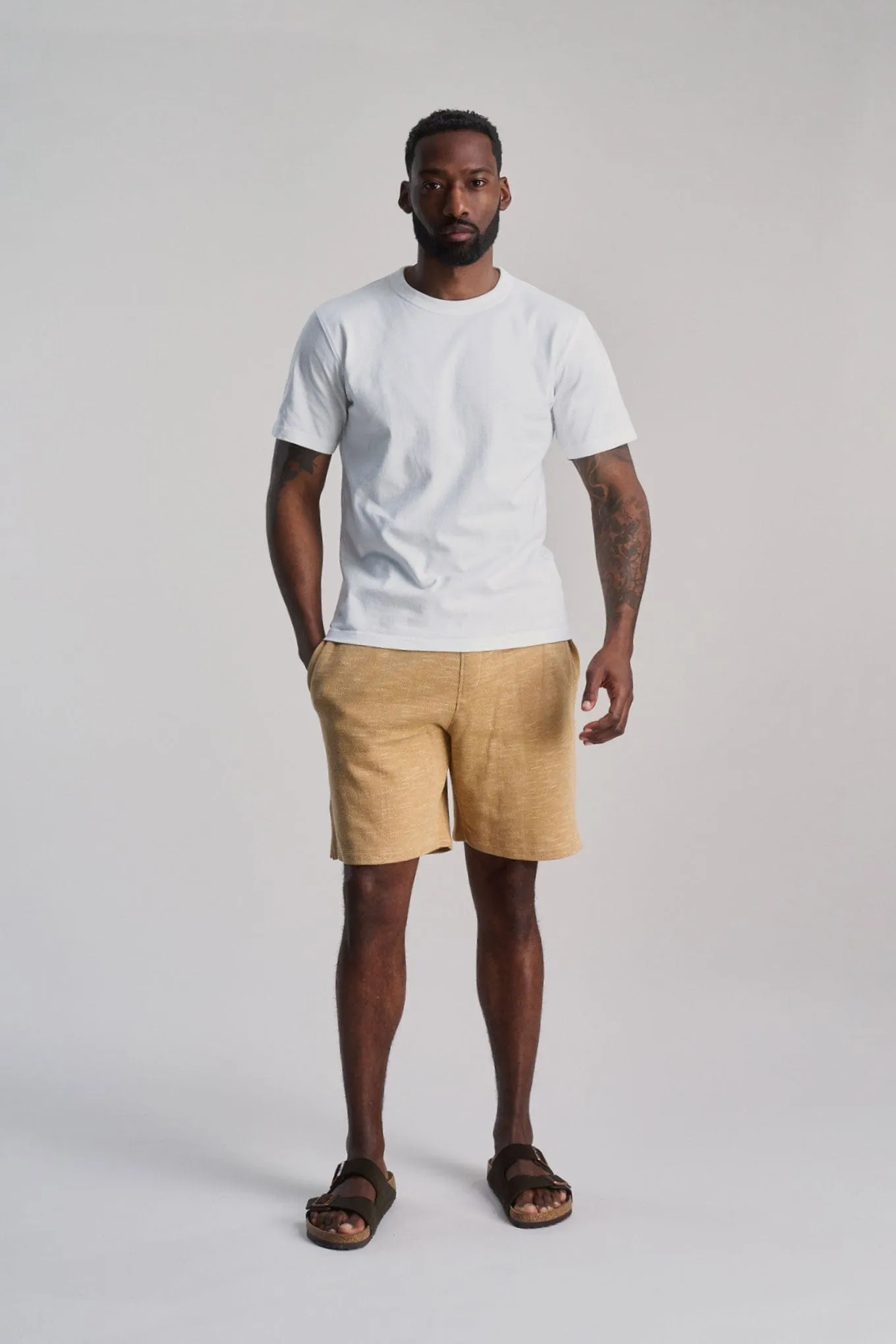 Calum Men's Organic Cotton Shorts | Sand