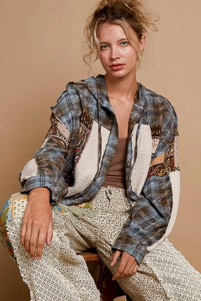 Choco Multi Plaid Jacket