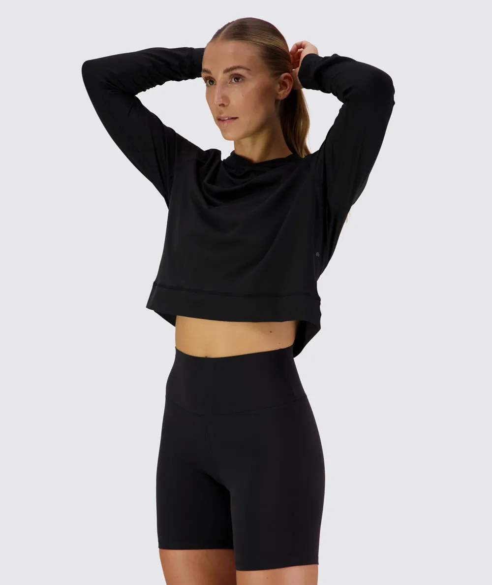 ComfyKnit Crop Hoodie