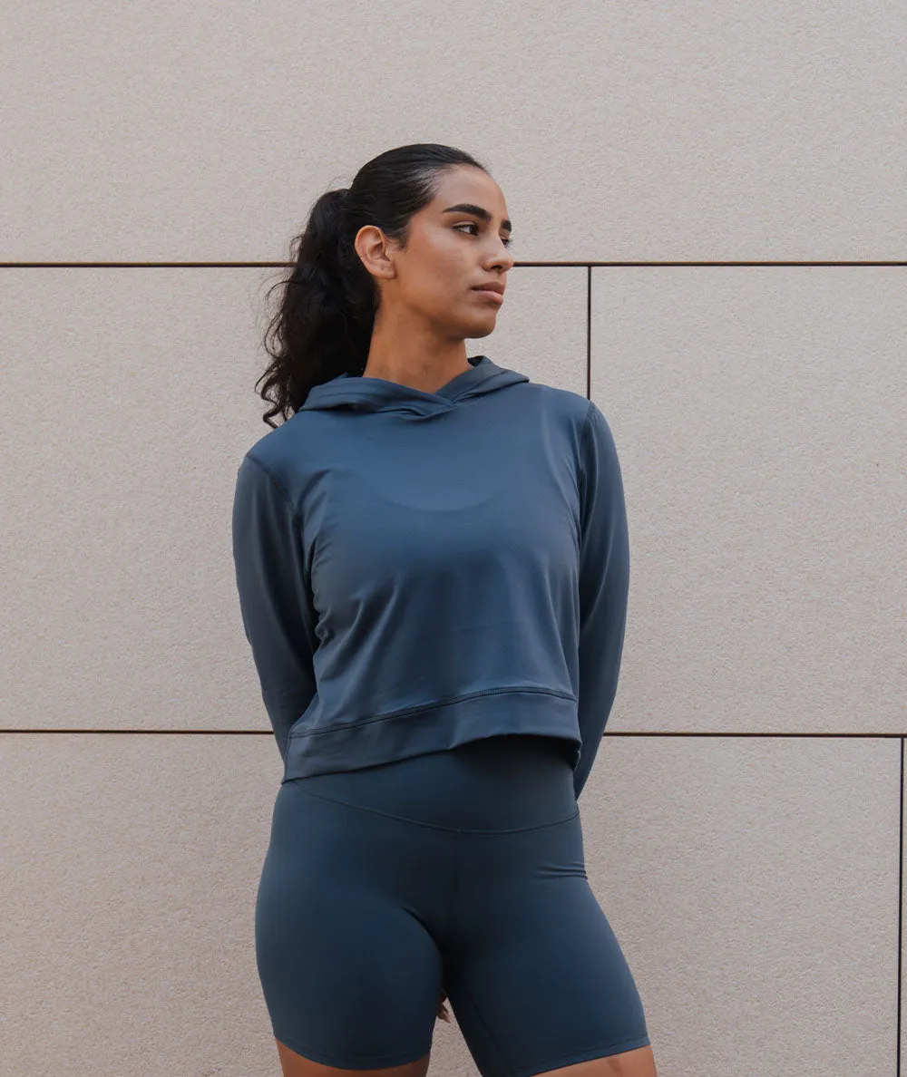 ComfyKnit Crop Hoodie