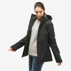 Forclaz Women's Travel Backpacking Waterproof 3-in-1 Jacket Travel 500 17.6??F