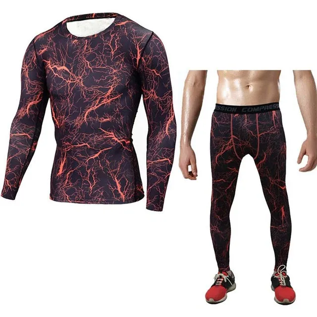 Men's Racing Sports Stretch Apparel Gym Muscle Men's Set Training Jogging MMA Clothing Tops & Tees Men's Sports T-shirt