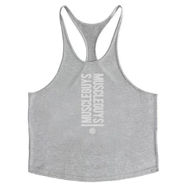 Muscle guys apparel bodybuilding tank tops fitness tank mens gyms clothes vest cotton sleeveless shirt regatas masculino