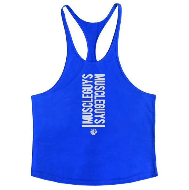 Muscle guys apparel bodybuilding tank tops fitness tank mens gyms clothes vest cotton sleeveless shirt regatas masculino