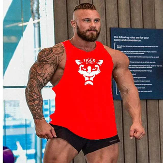 New Bodybuilding Stringer Vest Men's Fitness Apparel Gym Shirt Brand Muscle Vest Workout Cotton Regatas Masculino