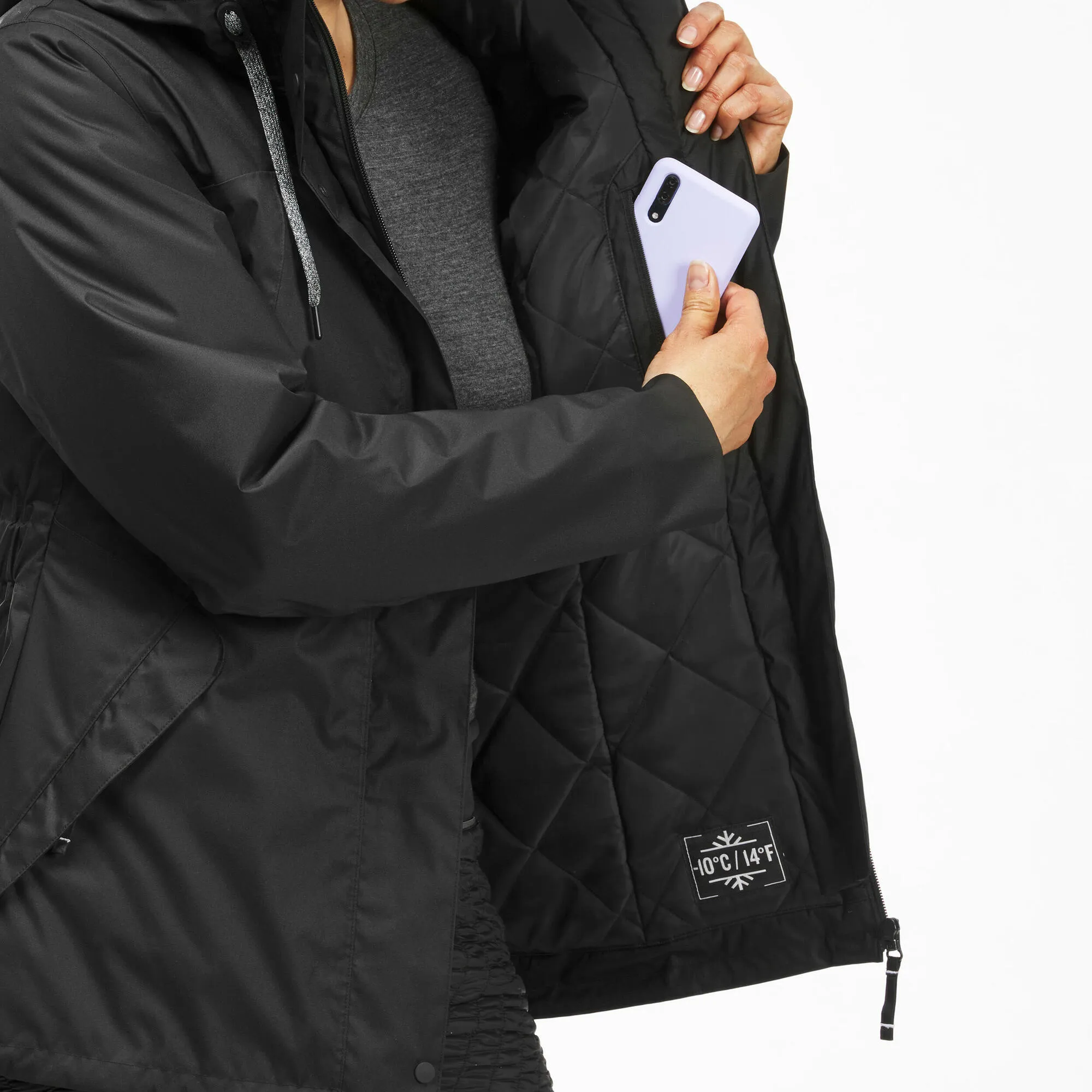 Quechua Women's hiking waterproof winter jacket - SH500 14??F