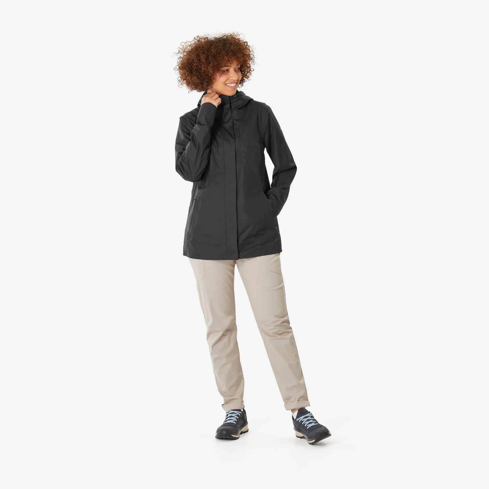 Quechua Women??s NH500 Waterproof Hiking Rain Jacket