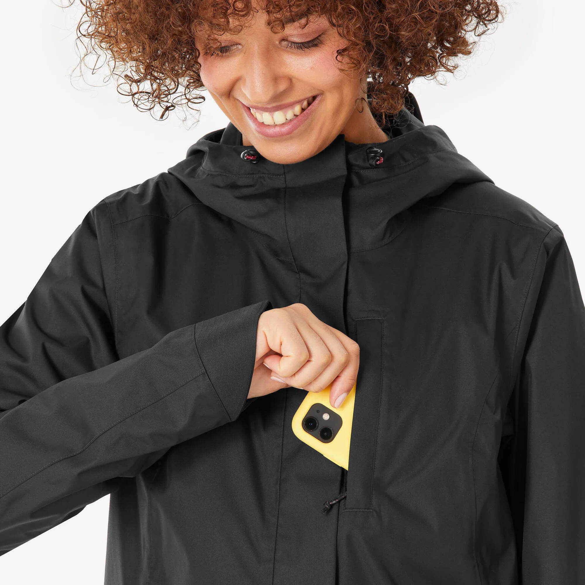 Quechua Women??s NH500 Waterproof Hiking Rain Jacket