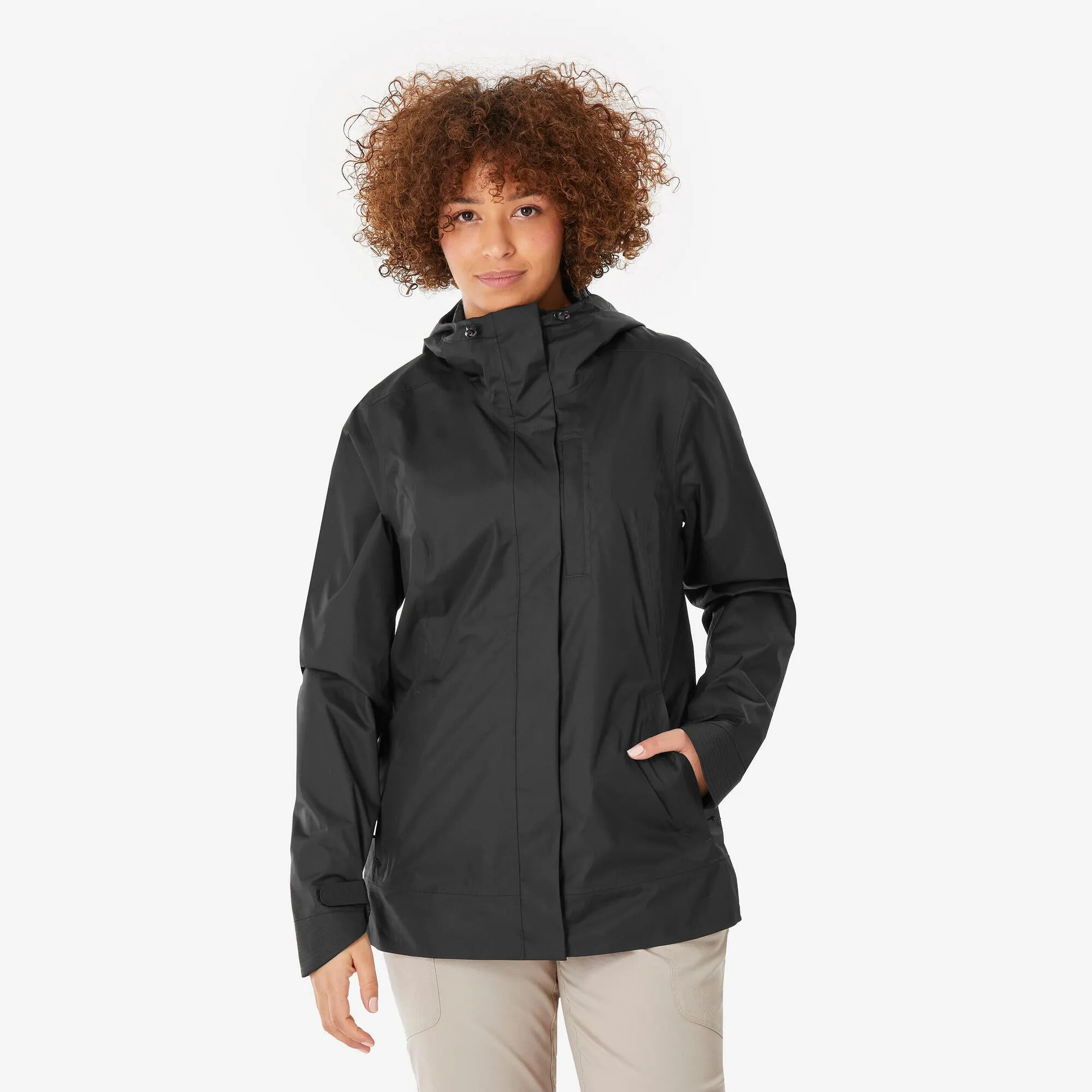 Quechua Women??s NH500 Waterproof Hiking Rain Jacket