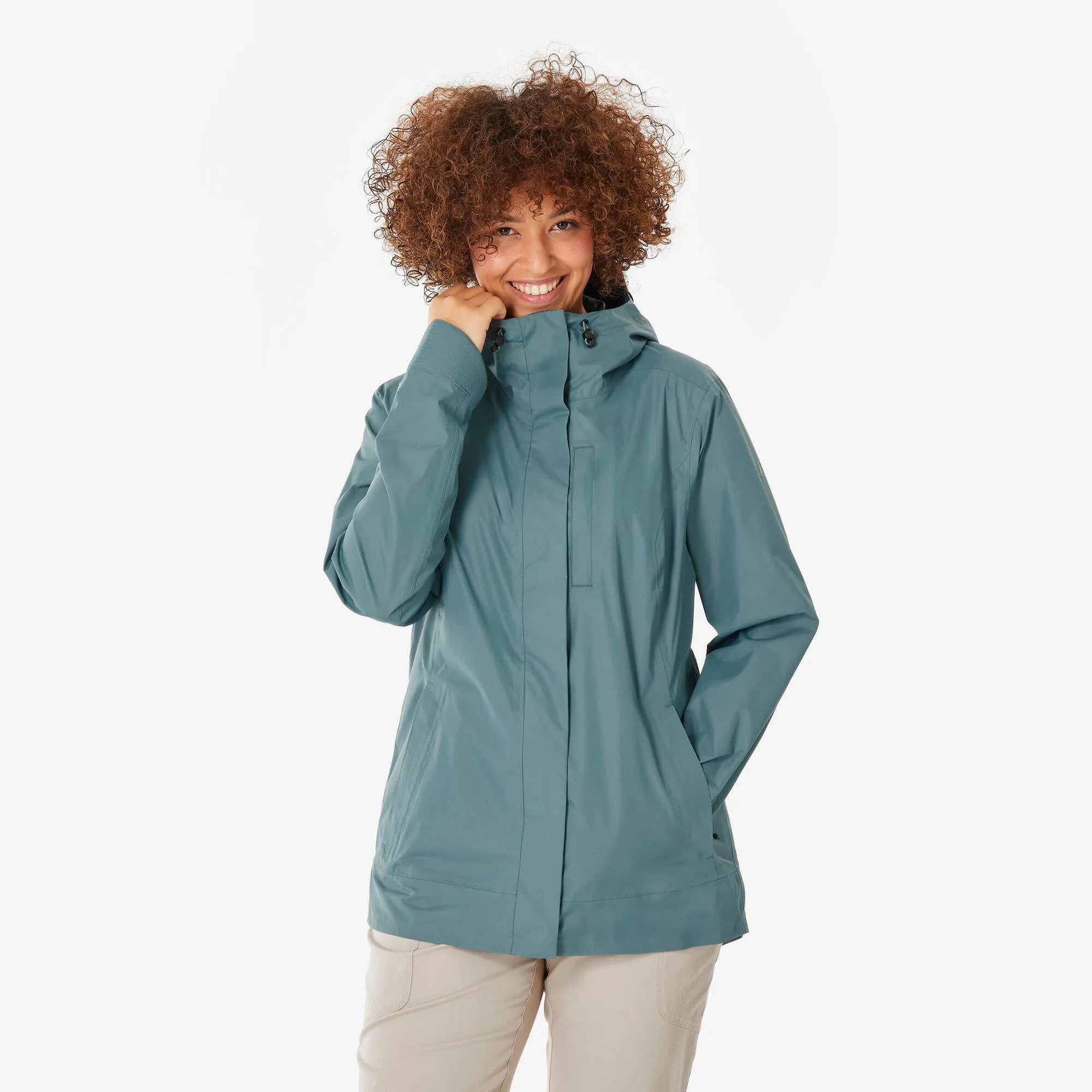 Quechua Women??s NH500 Waterproof Hiking Rain Jacket