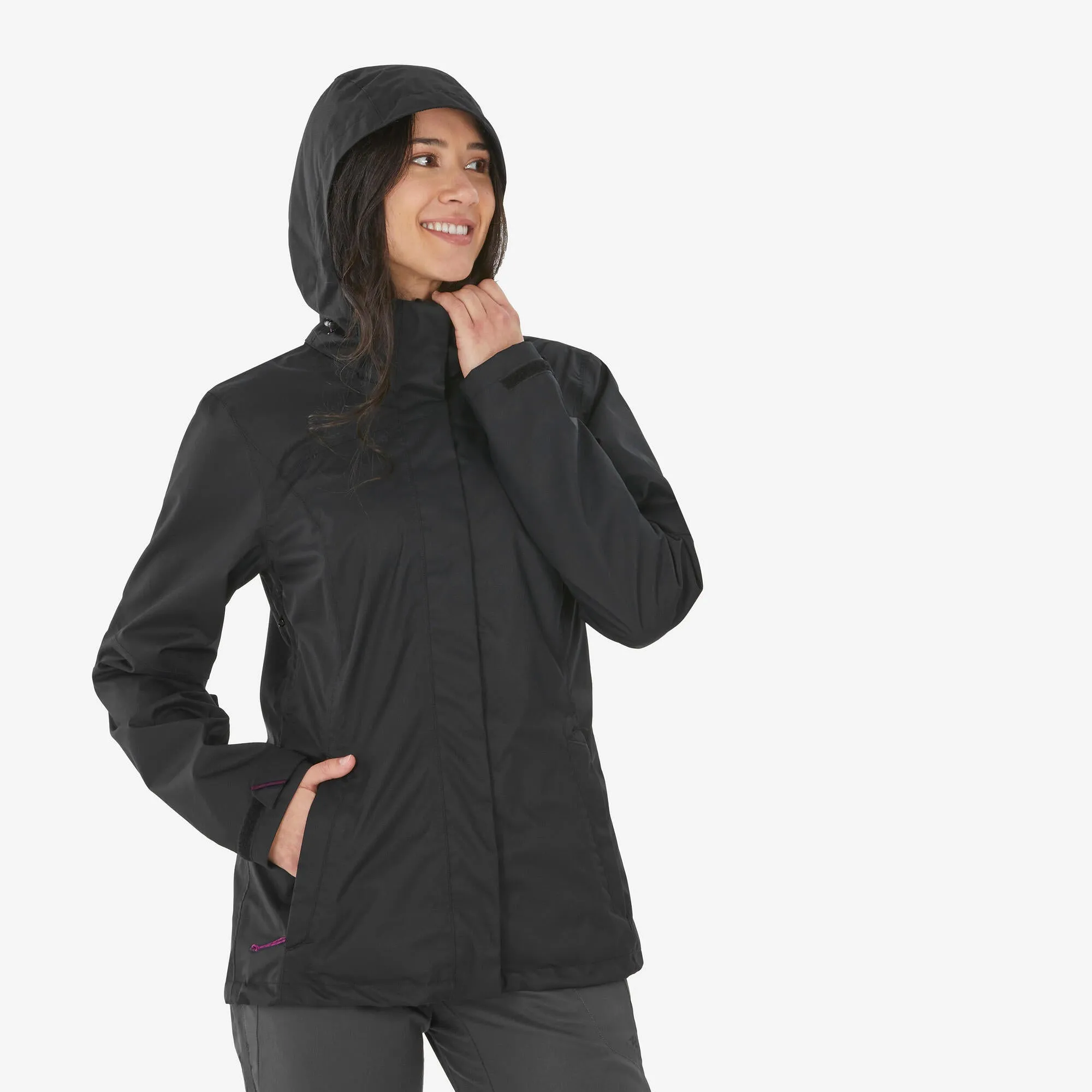 Quechua Women's waterproof mountain walking jacket MH100