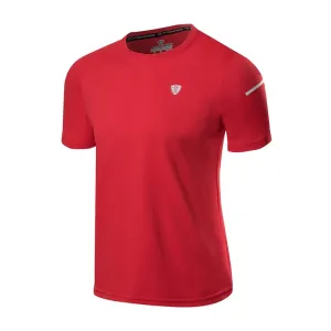 Short Sleeve T-Shirt Casual Quick Drying Tee Tops Fitness Running Cycling Camping Clothes Gym Apparel Men\'s Sportswear