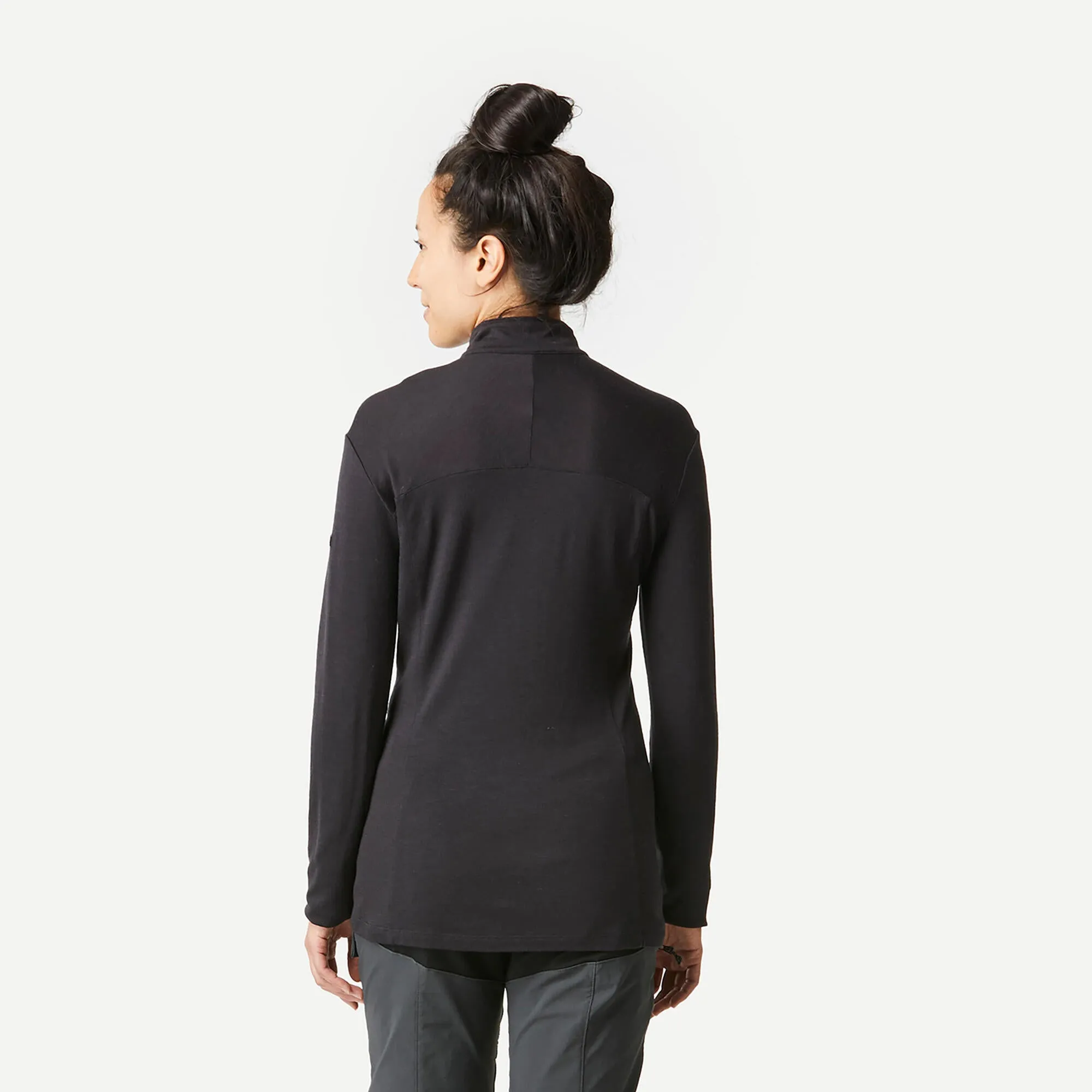 Simond Women's Long-sleeved Merino Zipped Neck T-shirt - MT500