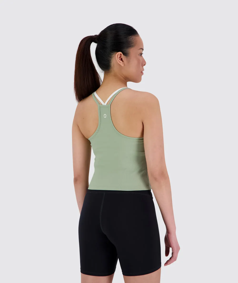 Strappy Ribbed Crop Top