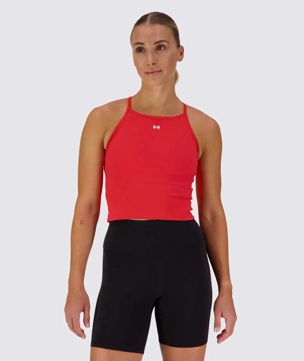 Strappy Ribbed Crop Top