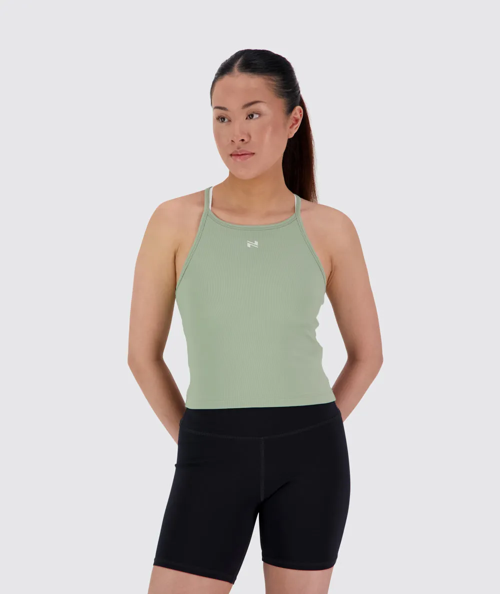 Strappy Ribbed Crop Top