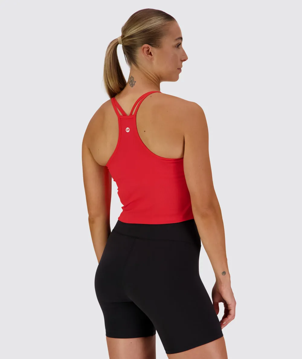 Strappy Ribbed Crop Top
