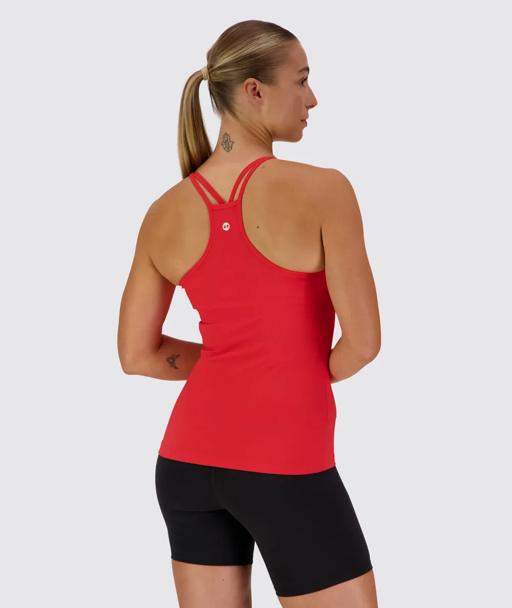 Strappy Ribbed Tank Top