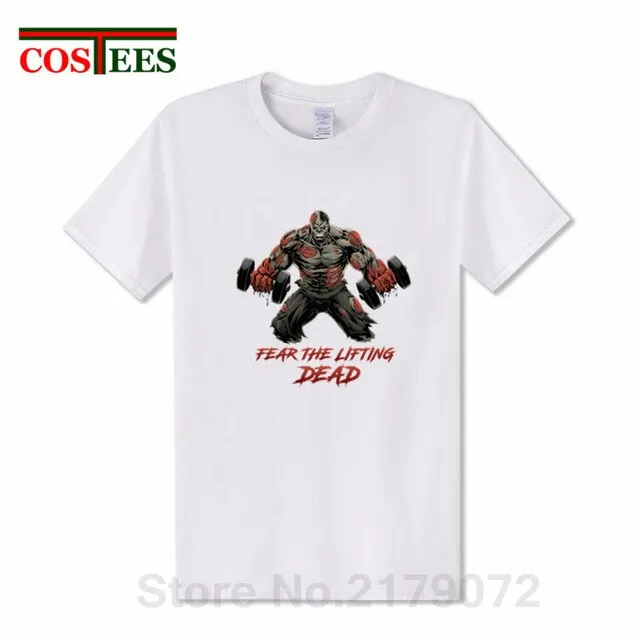 The Walking Dead beast T-shirt Fear the Lifting Dead T shirt men Stylish Train designer brand Apparel GYM fashion Summer Clothes