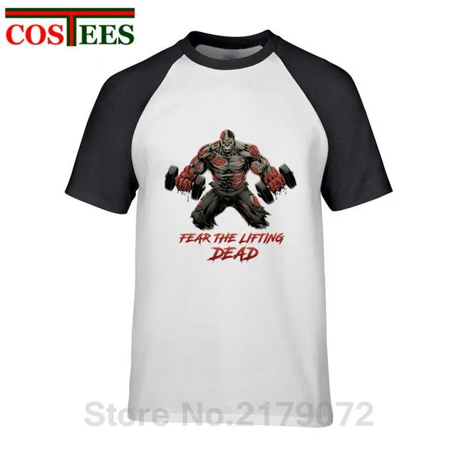 The Walking Dead beast T-shirt Fear the Lifting Dead T shirt men Stylish Train designer brand Apparel GYM fashion Summer Clothes