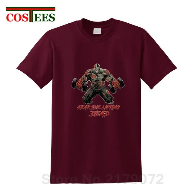 The Walking Dead beast T-shirt Fear the Lifting Dead T shirt men Stylish Train designer brand Apparel GYM fashion Summer Clothes
