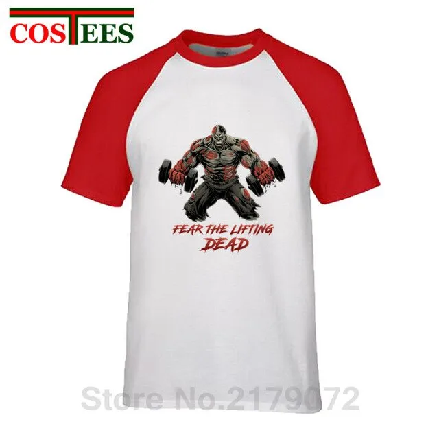 The Walking Dead beast T-shirt Fear the Lifting Dead T shirt men Stylish Train designer brand Apparel GYM fashion Summer Clothes