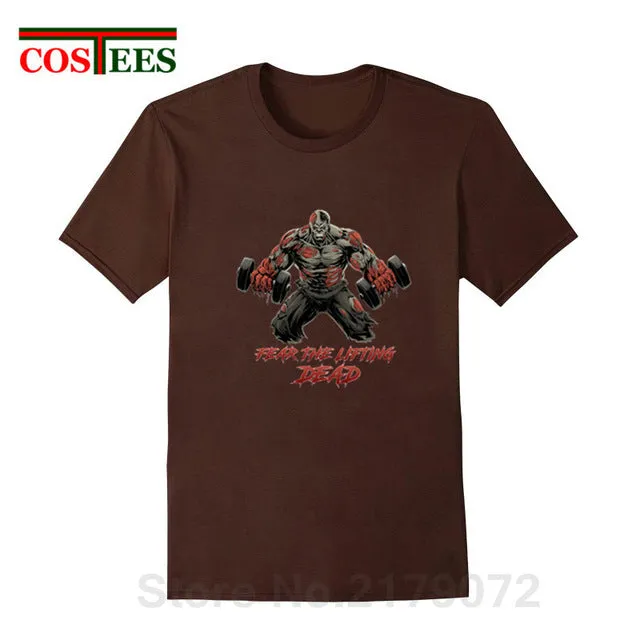 The Walking Dead beast T-shirt Fear the Lifting Dead T shirt men Stylish Train designer brand Apparel GYM fashion Summer Clothes