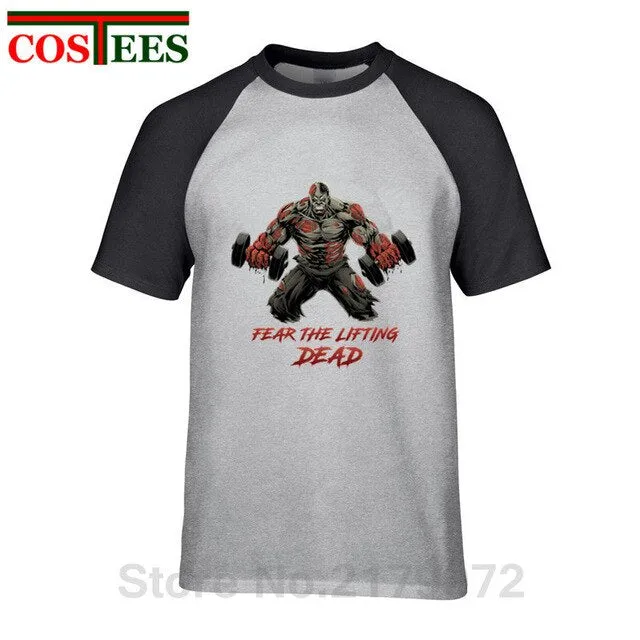 The Walking Dead beast T-shirt Fear the Lifting Dead T shirt men Stylish Train designer brand Apparel GYM fashion Summer Clothes