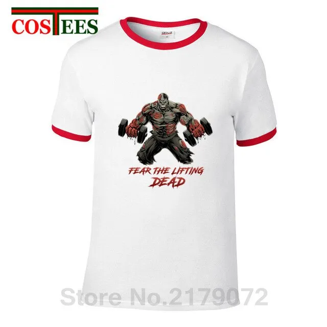 The Walking Dead beast T-shirt Fear the Lifting Dead T shirt men Stylish Train designer brand Apparel GYM fashion Summer Clothes