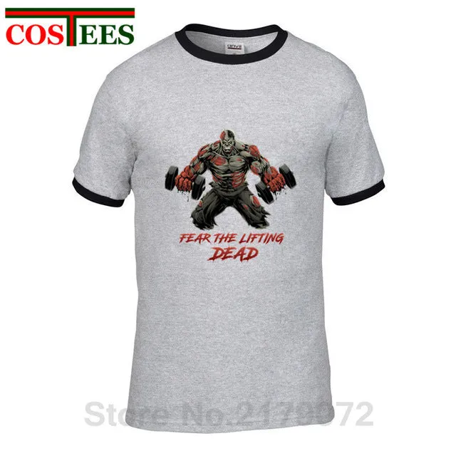 The Walking Dead beast T-shirt Fear the Lifting Dead T shirt men Stylish Train designer brand Apparel GYM fashion Summer Clothes