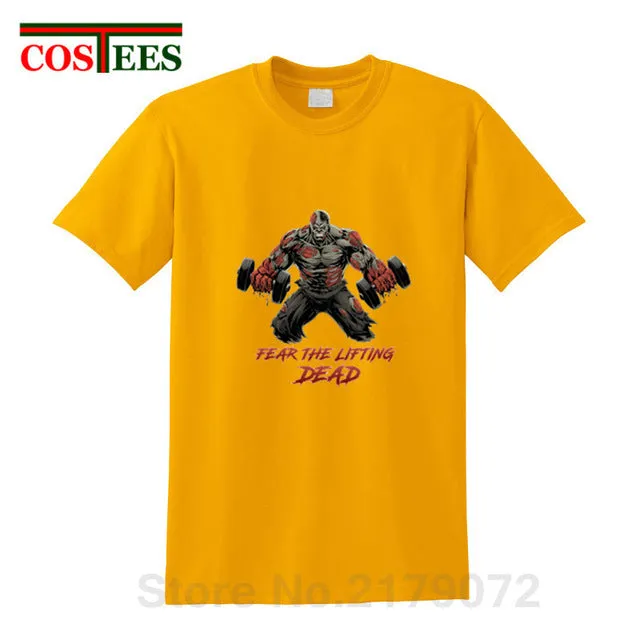 The Walking Dead beast T-shirt Fear the Lifting Dead T shirt men Stylish Train designer brand Apparel GYM fashion Summer Clothes