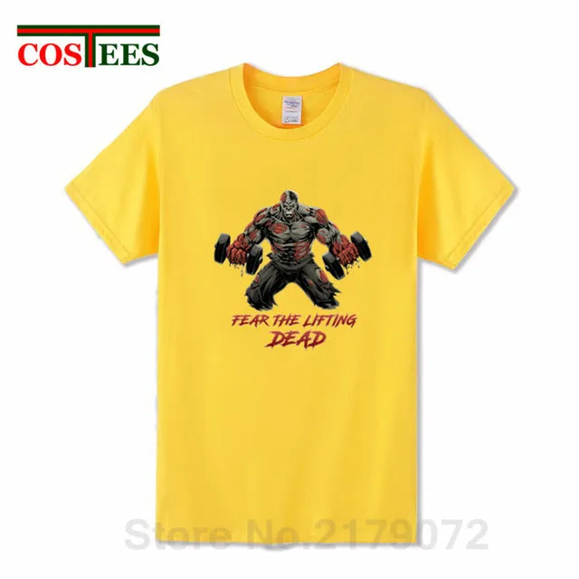 The Walking Dead beast T-shirt Fear the Lifting Dead T shirt men Stylish Train designer brand Apparel GYM fashion Summer Clothes