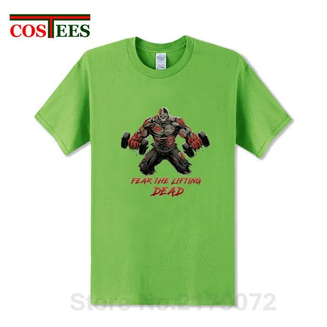 The Walking Dead beast T-shirt Fear the Lifting Dead T shirt men Stylish Train designer brand Apparel GYM fashion Summer Clothes