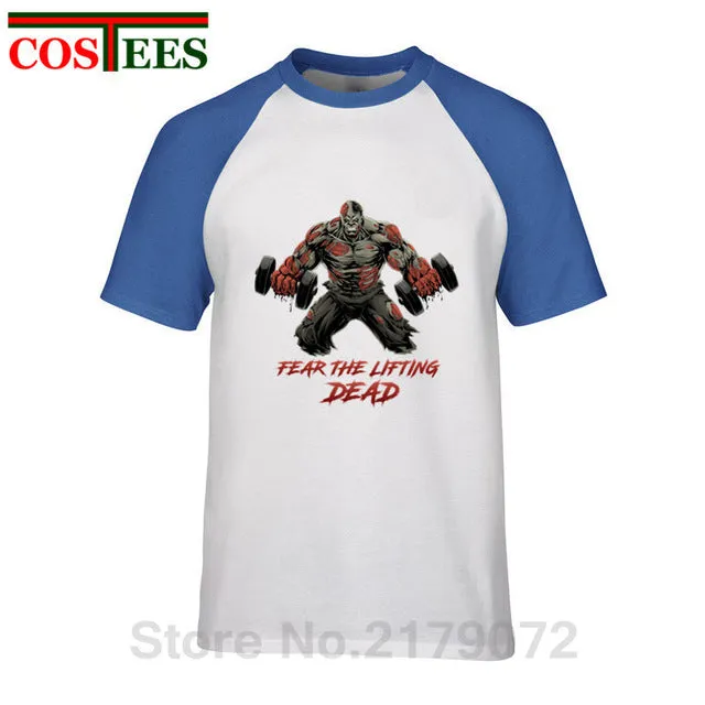 The Walking Dead beast T-shirt Fear the Lifting Dead T shirt men Stylish Train designer brand Apparel GYM fashion Summer Clothes