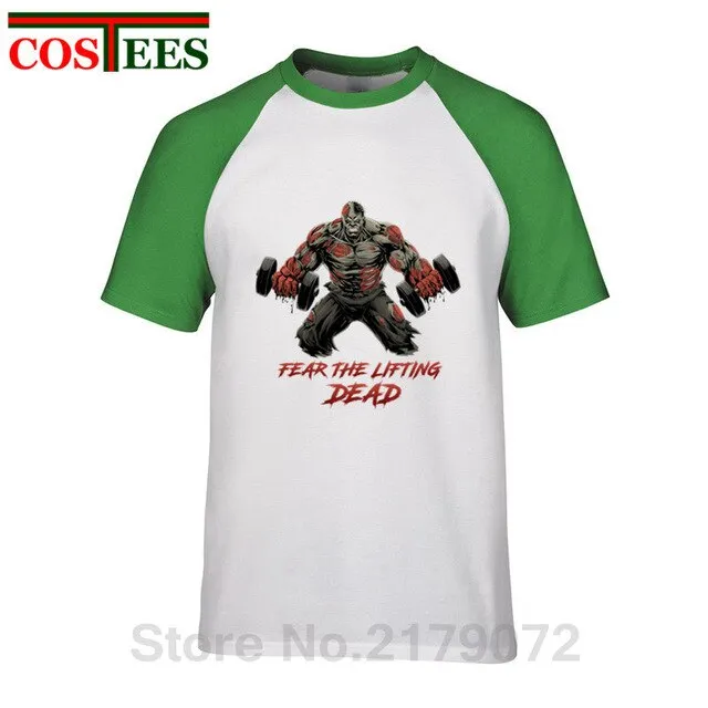 The Walking Dead beast T-shirt Fear the Lifting Dead T shirt men Stylish Train designer brand Apparel GYM fashion Summer Clothes