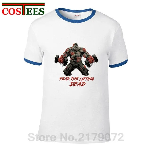 The Walking Dead beast T-shirt Fear the Lifting Dead T shirt men Stylish Train designer brand Apparel GYM fashion Summer Clothes