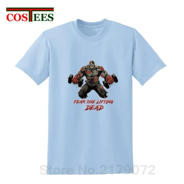 The Walking Dead beast T-shirt Fear the Lifting Dead T shirt men Stylish Train designer brand Apparel GYM fashion Summer Clothes