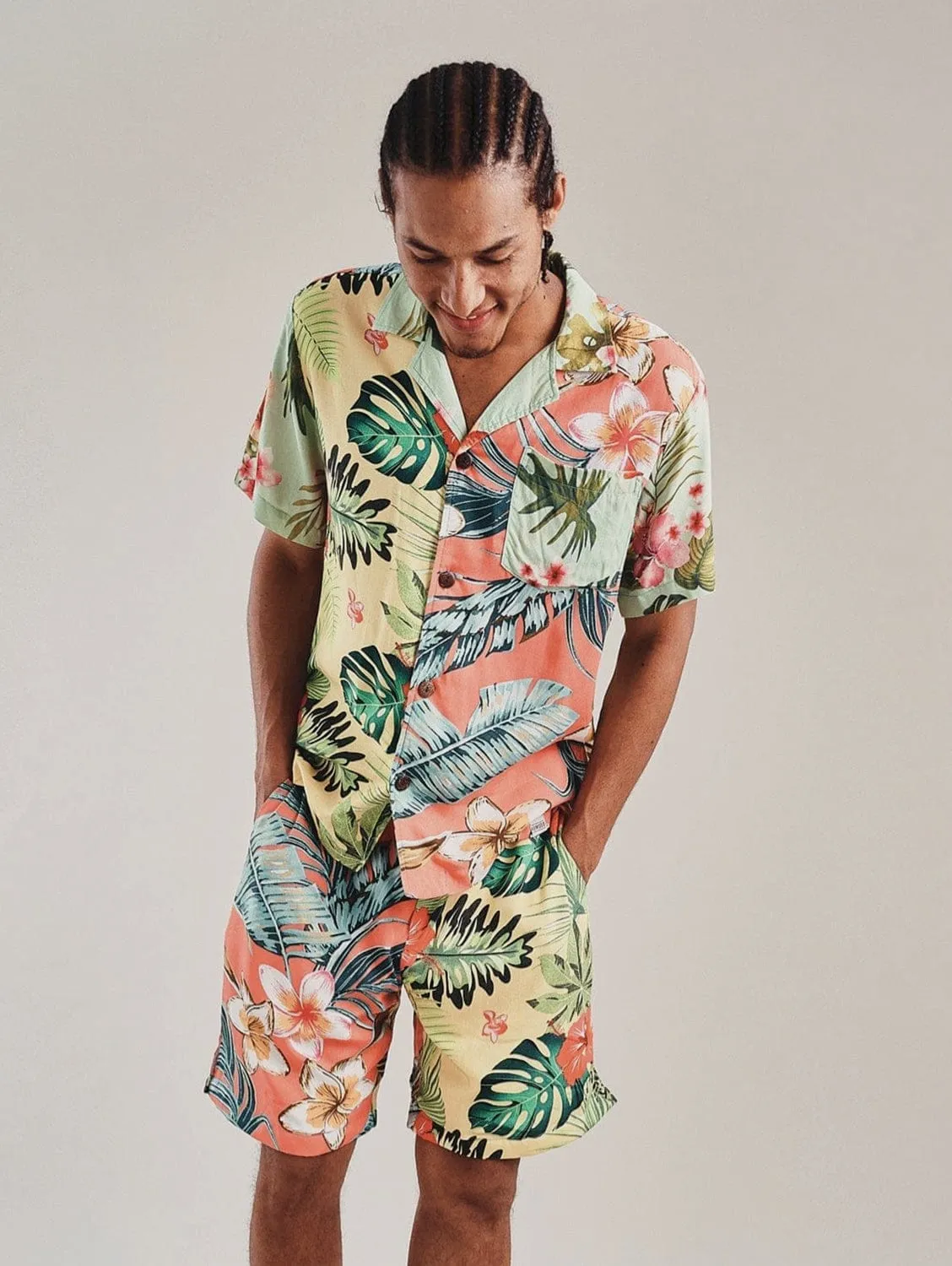 Tom Men's Rayon Shorts | Tropical Print