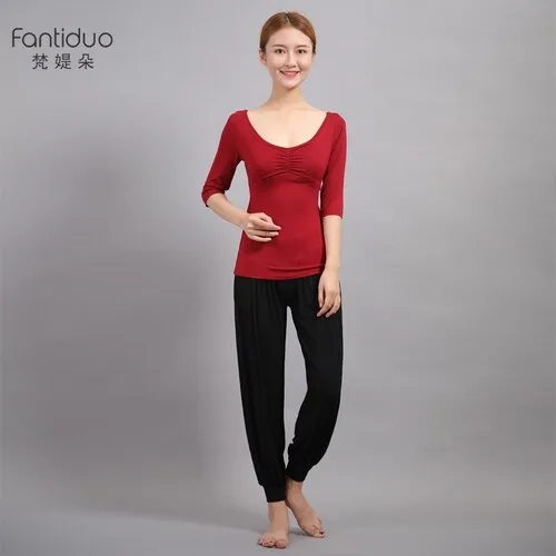 Women Running Jogging Gym Workout Clothing Fitness Training Yoga Sport T-shirt   Pants Suit Dance Racing Apparel Yoga