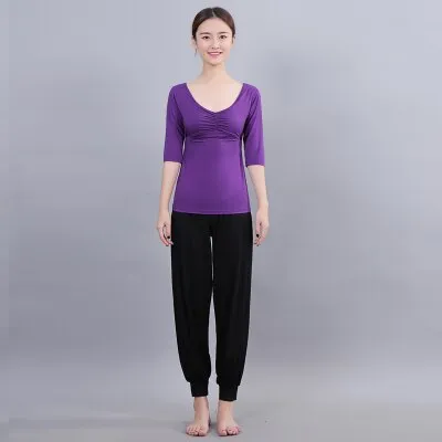 Women Running Jogging Gym Workout Clothing Fitness Training Yoga Sport T-shirt   Pants Suit Dance Racing Apparel Yoga