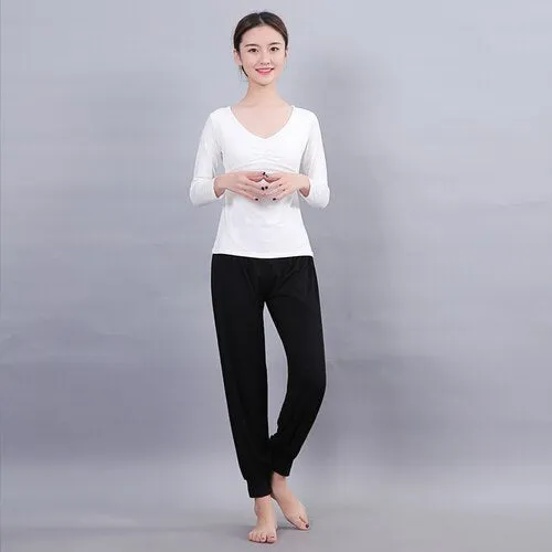 Women Running Jogging Gym Workout Clothing Fitness Training Yoga Sport T-shirt   Pants Suit Dance Racing Apparel Yoga