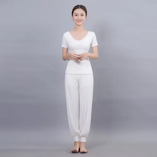 Women Running Jogging Gym Workout Clothing Fitness Training Yoga Sport T-shirt   Pants Suit Dance Racing Apparel Yoga